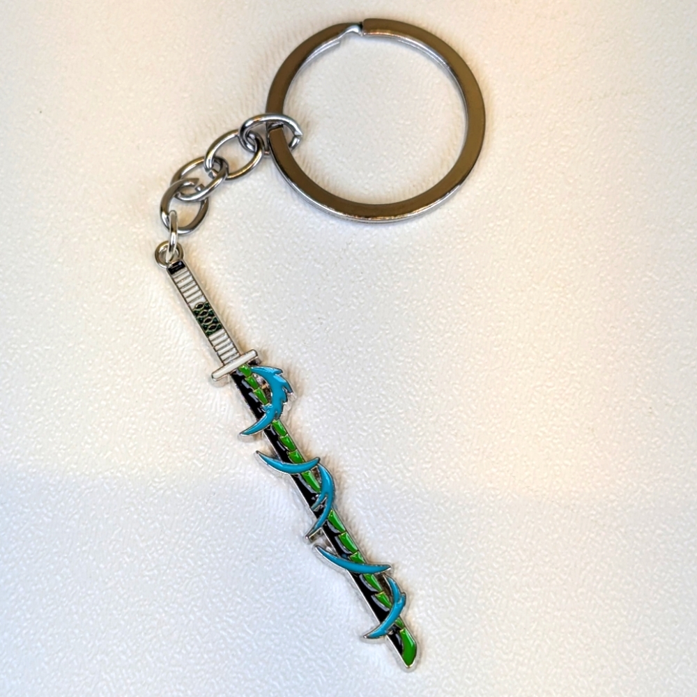 Demon Slayer: Kimetsu no Yaiba Sword Keychain Blue & Green